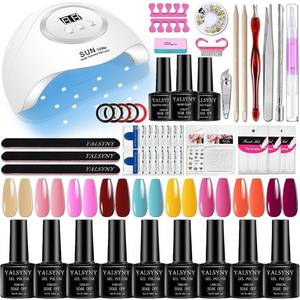 lot 136 image: Yalsyny Nail Polish Kit with UV LED NAIL LAMP, Gel Nail kit NAIL TOOL KIT