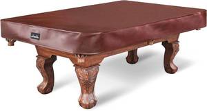 lot 148 image: Heavy Duty Leatherette Billiard Pool Table Cover, Waterproof & Tearproof Cover for Pool Table,789 Foot Fitted(8FTBrown)