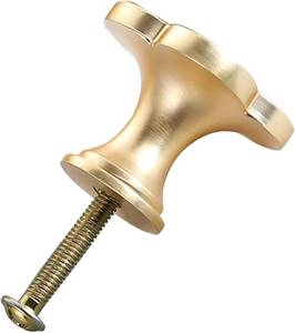lot 159 image: 18 Pack Lot Brushed Brass Knobs, Four-Leaf Clover Gold Cabinet Hardware Pulls, Decoration Door Handle for Dresser Closet Cupboard Kitchen Cabinet Drawer