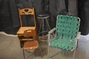 Stool and chairs