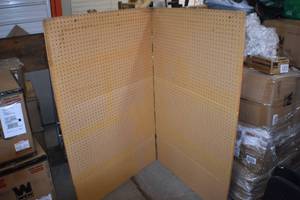Wood pegboard display board