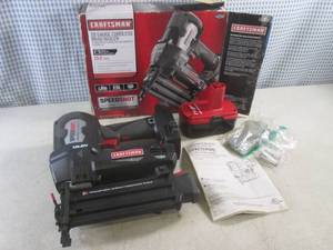 (BS) Craftsman 19.2 Volt 18 Gauge Cordless Brad Nailer with Battery Works - No Charger
