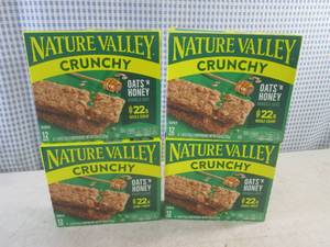 (B-2) 4 Boxes Nature Valley Oats N Honey Crunchy Granola Bars Best by May 2024
