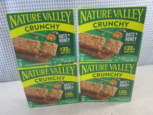 (B-2) 4 Boxes Nature Valley Oats N Honey Crunchy Granola Bars Best by May 2024