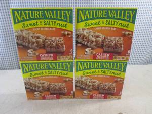 (B-2) 4 Boxes Nature Valley Cashew Chewy Granola Bars Best by March 2024