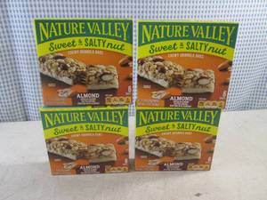 (B-2) 4 Boxes Nature Valley Almond Chewy Granola Bars Best by Feb 2024