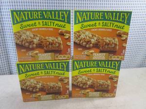 (B-2) 4 Boxes Nature Valley Peanut Chewy Granola Bars Best by Jan 2024