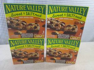 (B-2) 4 Boxes Nature Valley Dark Chocolate, Peanut &amp Almond Chewy Granola Bars Best by March 2024