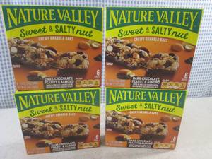 (B-2) 4 Boxes Nature Valley Dark Chocolate, Peanut &amp Almond Chewy Granola Bars Best by March 2024