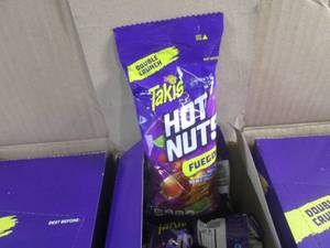 (EC2) Case 36 Bags Takis Hot Nuts Fuego Hot Chili Pepper &amp Lime Double Crunch Peanuts 3 Inner Boxes of 12 Bags Each Past Date