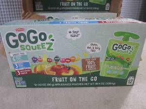 (B-1) Case of GoGo Squeez Fruit On The Go Apple Sauce Pouches Variety Pack 6 Inner Boxes of 12 Pouches Each Past Date