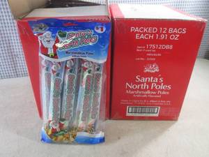 (C-1) 2 Cases of 12 Packs Each Santas North Poles Marshmallow Poles