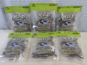 (B-3) 6 Bags Wild River Green Chile Beef Jerky 3.5oz Bags Past Date
