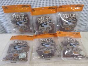 (B-3) 6 Bags Wild River Mild Beef Jerky 3.5oz Bags Past Date