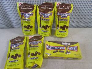 (B-3) 5 Bags 1 Box Charleston Chew Vanilla Candy Past Date