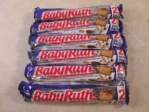 (B-3) 6 Baby Ruth 2pc Share Pack Candy Bars Best by May 2024