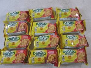 (B-2) 12 Assorted Packs of Belvita Breakfast Biscuits Best by Jan 2024