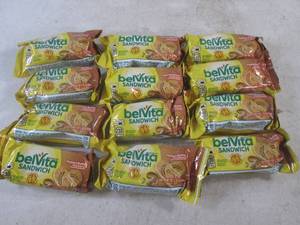 (B-2) 12 Packs of Belvita Peanut Butter Breakfast Biscuits Best by Jan 2024