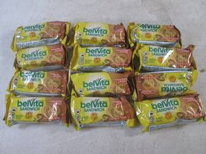 (B-2) 12 Packs of Belvita Peanut Butter Breakfast Biscuits Best by Jan 2024