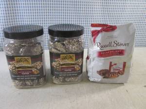 (B-4) 2 Containers 1 Bag of Candy Snacks Past Date