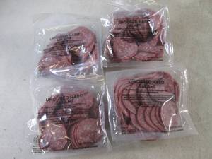 (B-2) 2 Pounds of Uncured Hard Salami Slices 4- 12 Pound Packs No Need To Refrigerate Until Opened