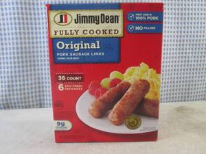 (FRZ) Box 36 Count Frozen Jimmy Dean Fully Cooked Original Pork Sausage Links Past Date