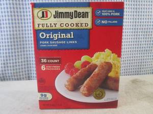 (FRZ) Box 36 Count Frozen Jimmy Dean Fully Cooked Original Pork Sausage Links Past Date