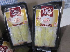 (FRZ) Case of 10 Frozen Egg Salad Sandwiches Deli Express Good 30-Days After Refrigerated