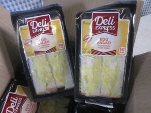 (FRZ) Case of 10 Frozen Egg Salad Sandwiches Deli Express Good 30-Days After Refrigerated