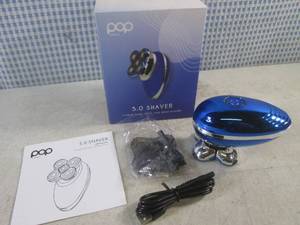 (BSB) Pop Sonic 5.0 Shaver 5-Head Face, Head and Body Shaver in Blue