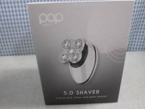 (BSB) Pop Sonic 5.0 Shaver 5-Head Face, Head and Body Shaver in Chrome