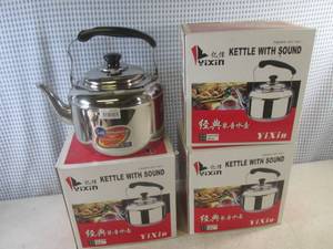(F-0) 3 Stainless Kettles with Sound
