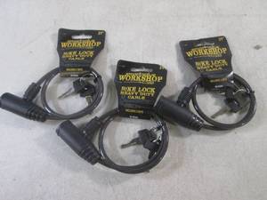 (EC1) 3 Cable Bike Locks 21 with Keys