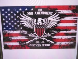 (H-1) 3 ft x 5 ft The 2nd Amendment Is My Gun Permit Flag