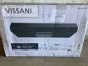Vissani Arno 30 in. 240 CFM Convertible Under Cabinet Range Hood in Black with Lighting and Charcoal Filter