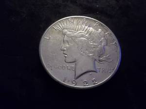 1922 S Peace Silver Dollar