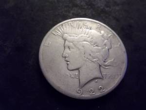 1922 SPeace Silver Dollar