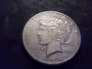 1924 S Peace Silver Dollar