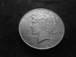 1934 Peace Silver Dollar
