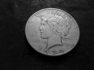 1934 S Peace Silver Dollar