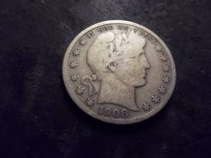 1908 S Barber Half Dollar