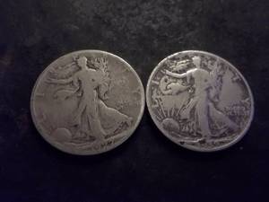 1927 S  & 1939 Walker Half Dollars