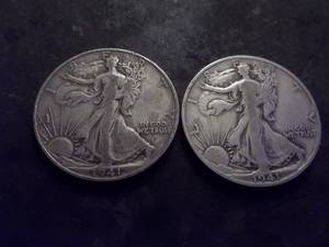 1941 D  & 1941 S Walker Half Dollars