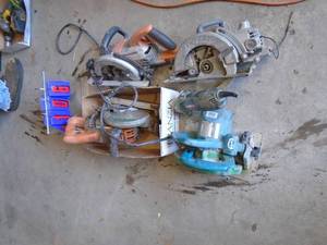 Qty of 4 saws for parts or repair. As shown.