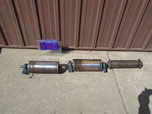 Qty of 3 steel rollers with pillow blocks. As shown.