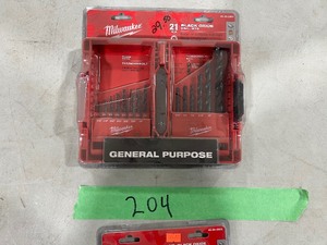 MILWAUKEE 15PC & 21PC BLACK OXIDE DRILL BIT SETS