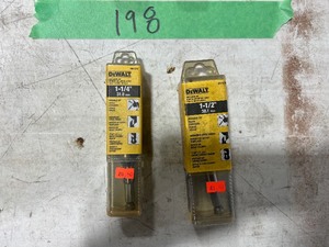 DEWALT 1, 1-18 ,1-14, & 1-12 SHIP AUGER BITS