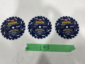 3) IRWIN 7-14 24 TOOTH CONSTRUCTION BLADES & 3) IRWIN 7-14 24T MARATHON BLADES