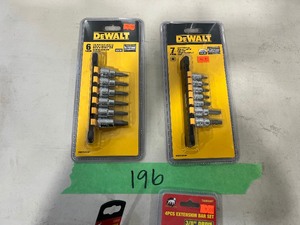 DEWALT SCREWDRIVER & TORX SOCKET SETS, W RATCHET & EXTENSIONS