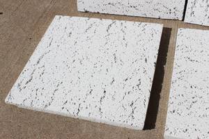 12 X 12 X 34 Natural Acoustic Fissured Suspended Ceiling Tile, One Full Box 44 ft.